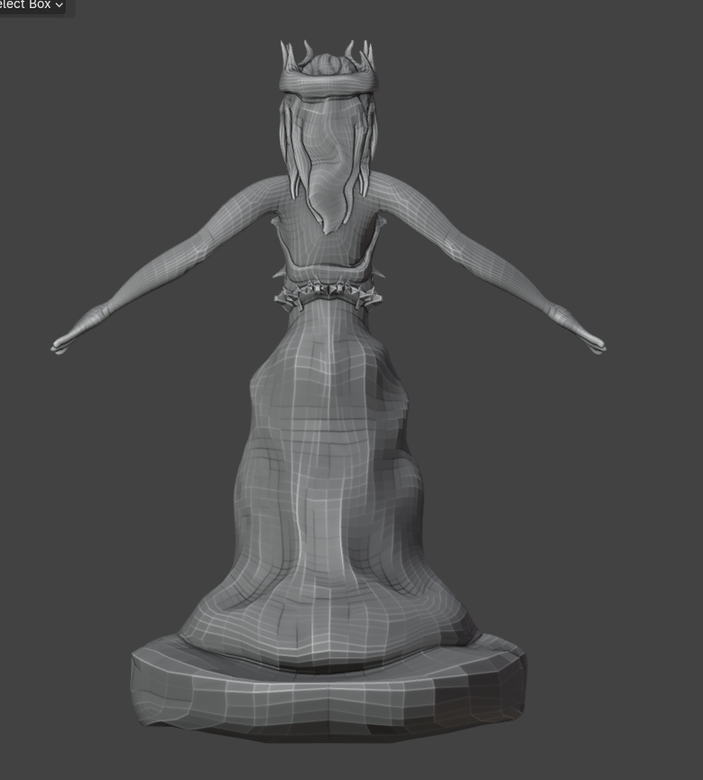 Queen model back view